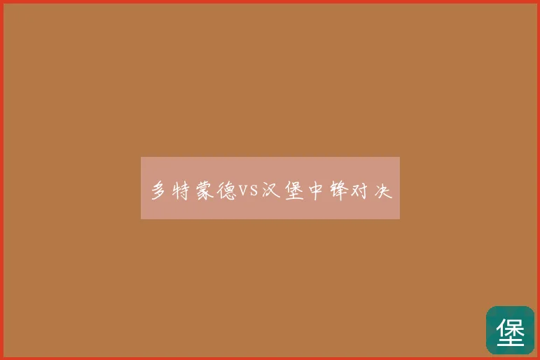 多特蒙德vs汉堡中锋对决