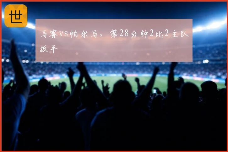 马赛vs帕尔马，第28分钟2比2主队扳平